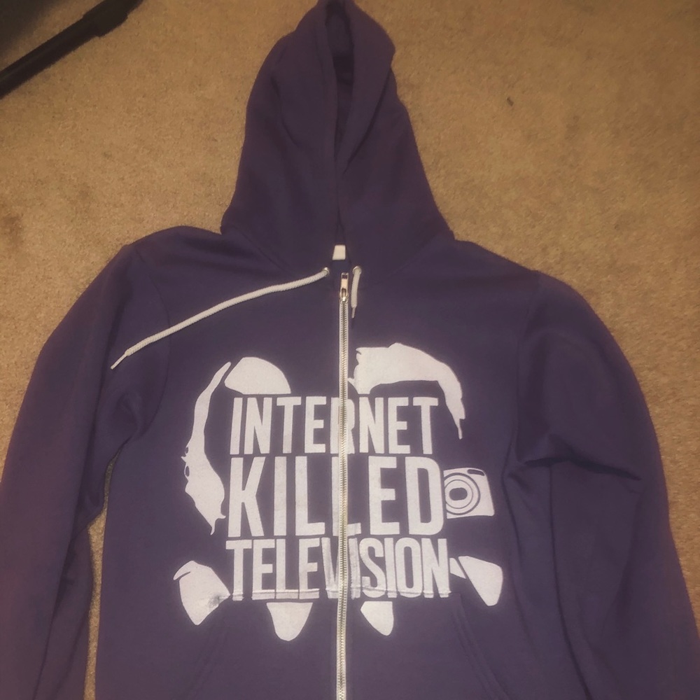 Purple Zip up Fleece Hoodie